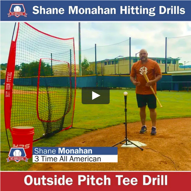 Outside Pitch Tee Drill Hitting Drill - Shane Monahan