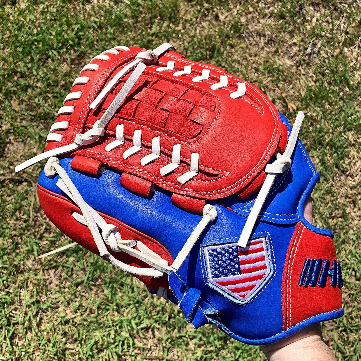 12" - Red/White/Blue -Grid and Net Web