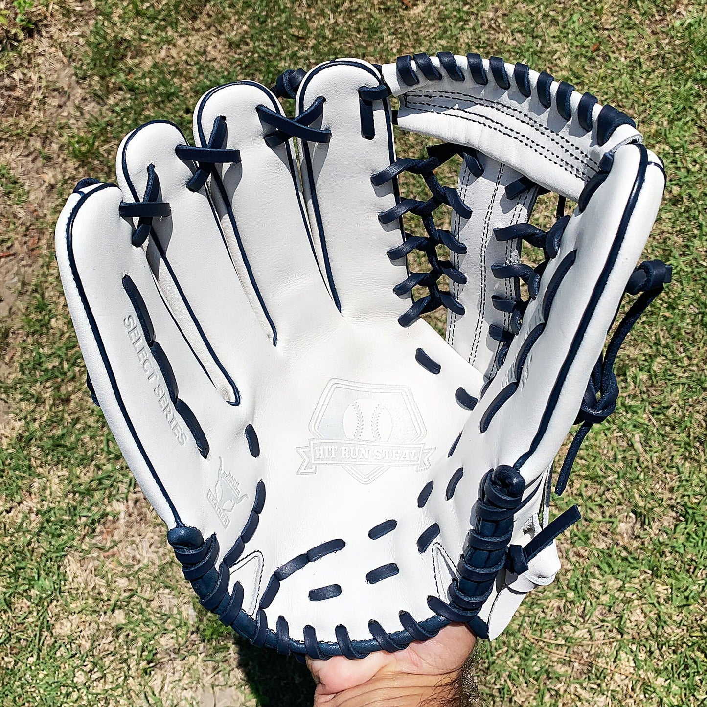 13" White & Navy - Modified Trap Web