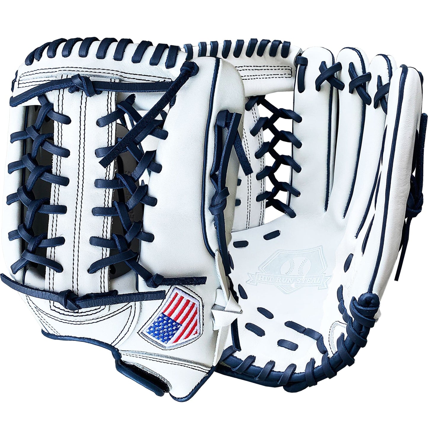 13" White & Navy - Modified Trap Web