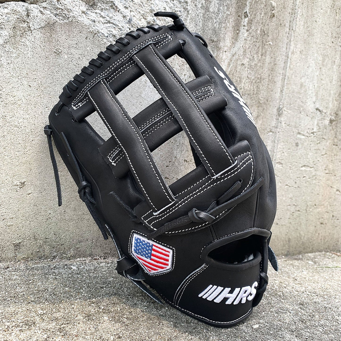 14" Softball Outfielder's Glove - Black Leather - H Web