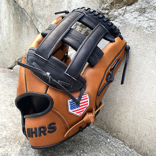 14" Softball Outfielder's Glove - Tan & Black - H Web