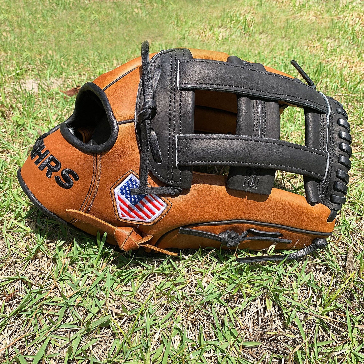 14" Softball Outfielder's Glove - Tan & Black - H Web