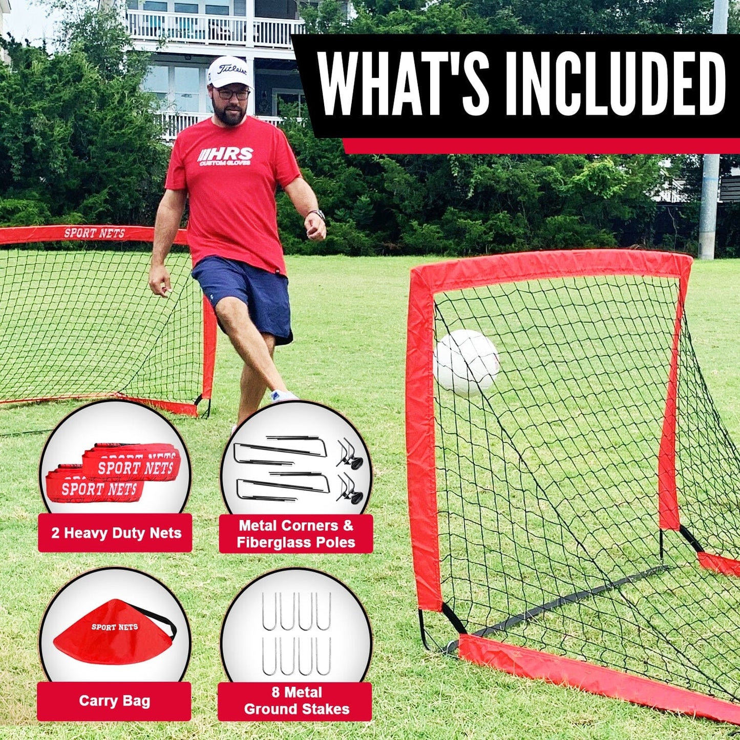 Portable Pop Up Soccer Goals - Great For Backyard, Fields or The Beach