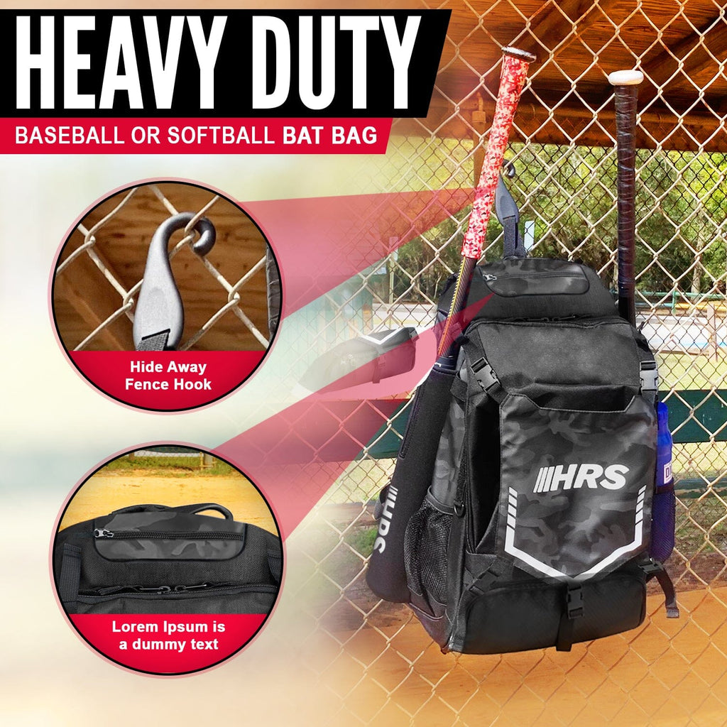 Hit Run Steal Bat Bag Backpack