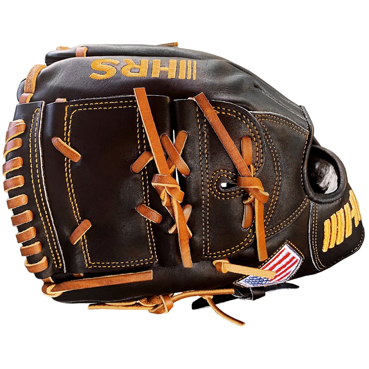 12" - Black with Tan Laces - Two Piece Closed Web