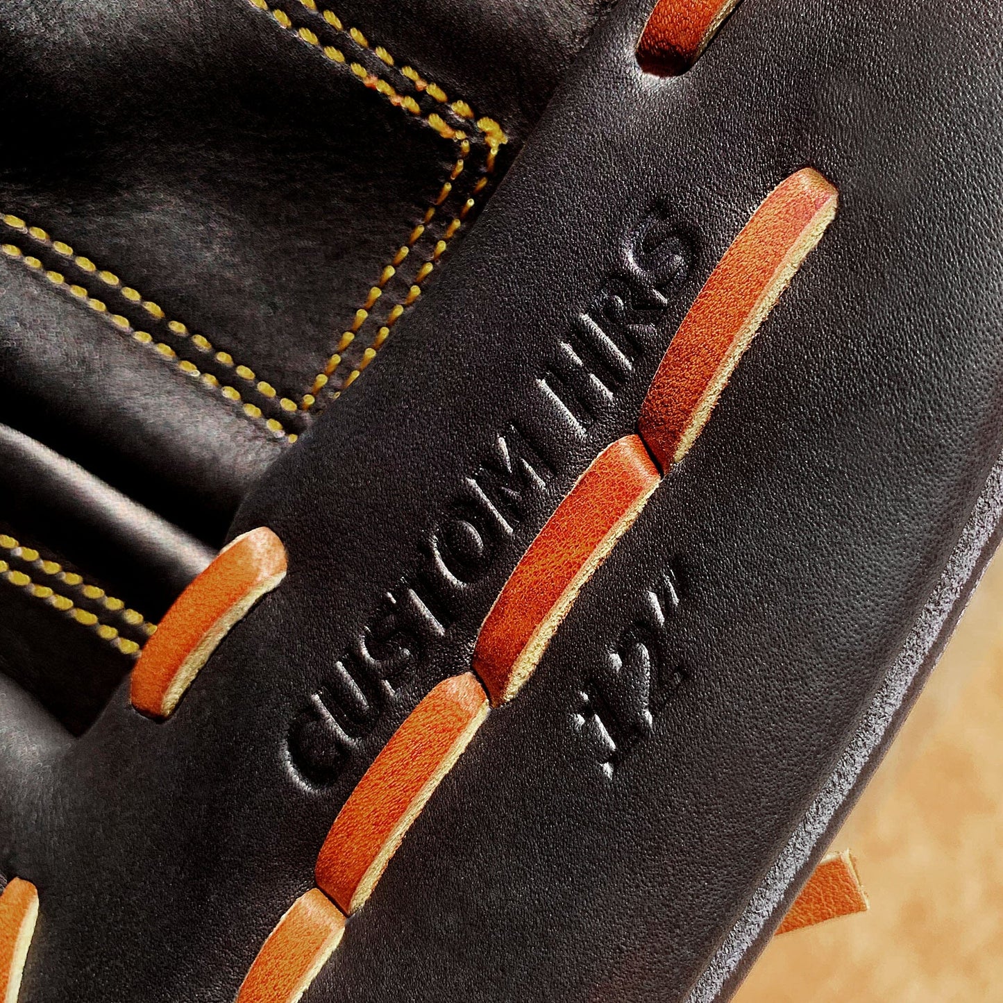 12" - Black with Tan Laces - Two Piece Closed Web