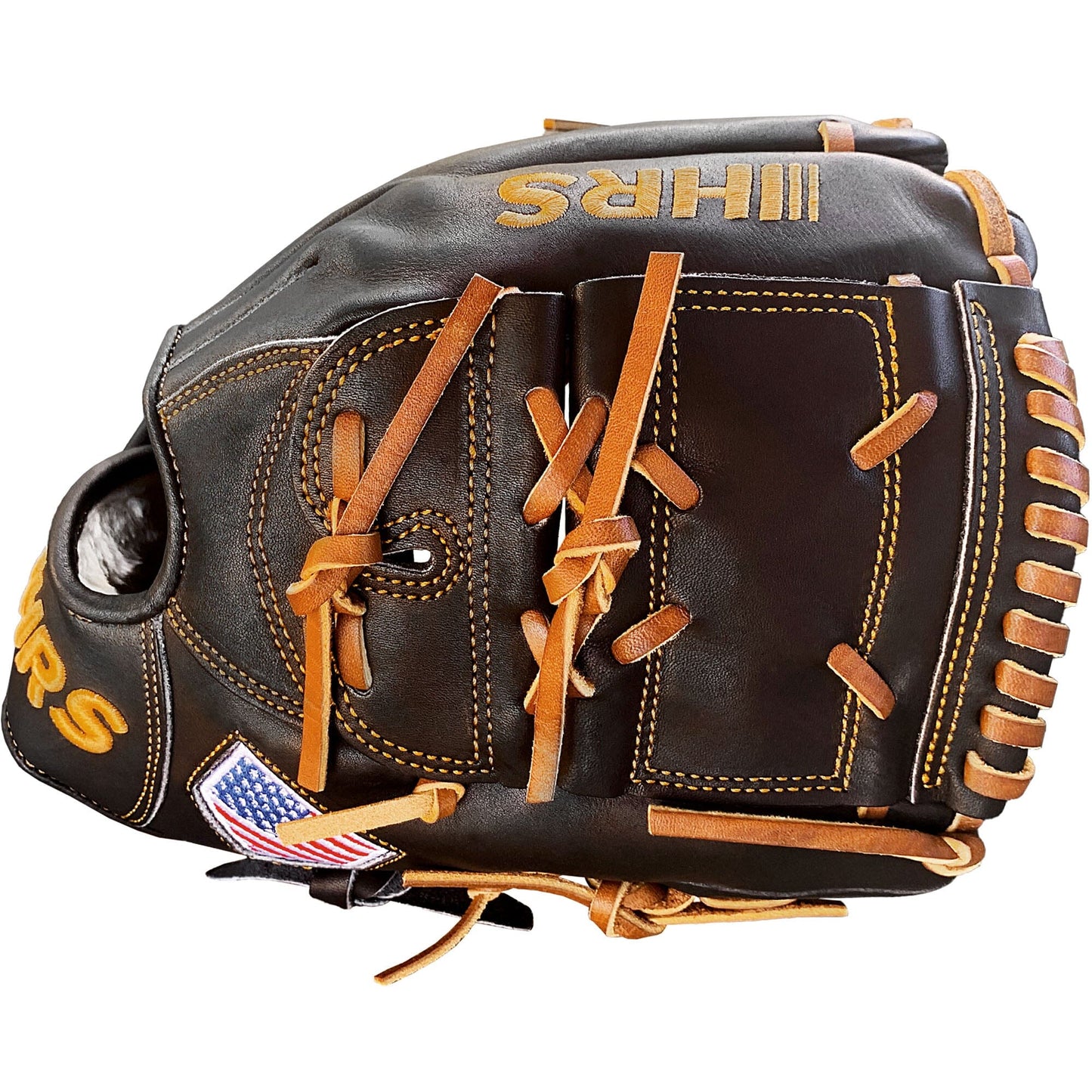 12" - Black with Tan Laces - Two Piece Closed Web