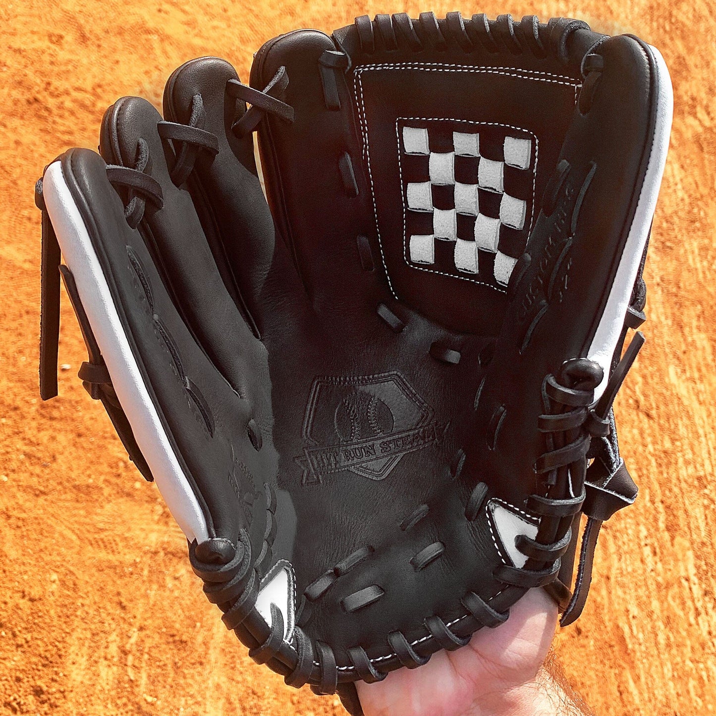 12" Basket Web - Black & White Checkerboard