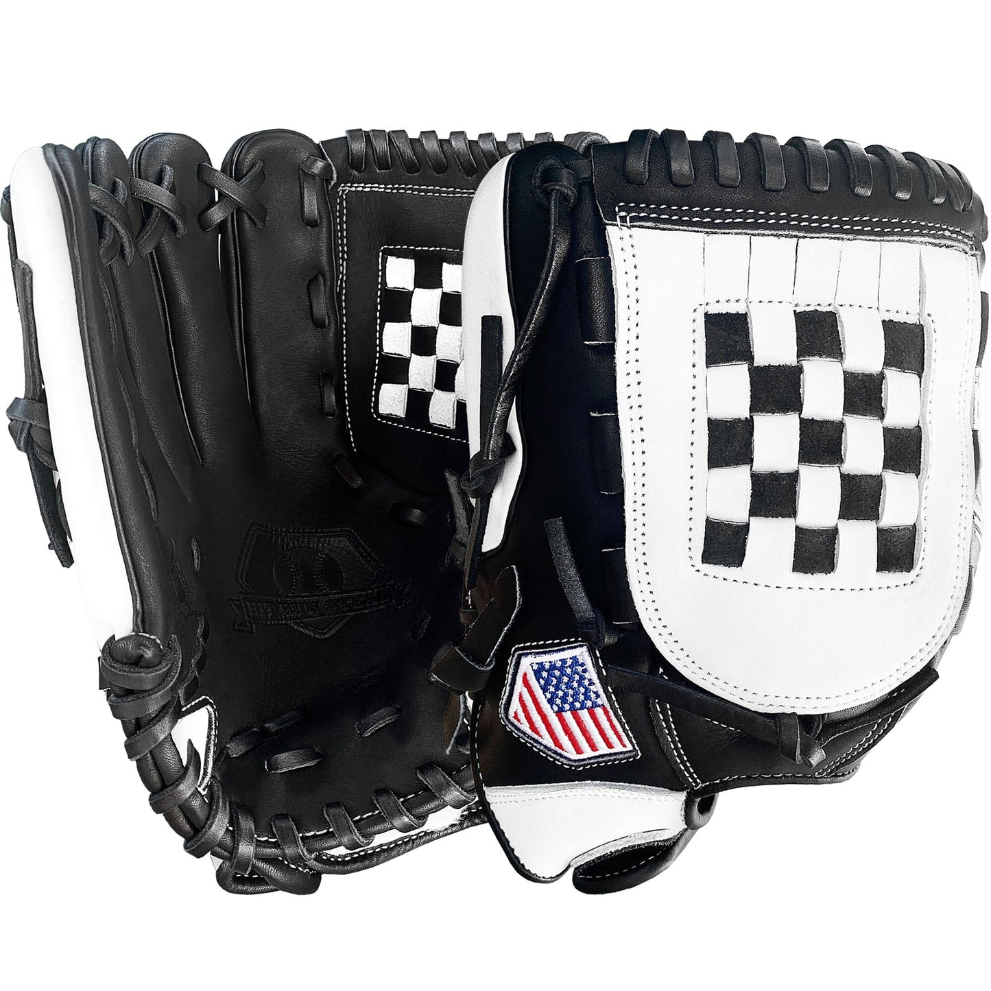 12" Basket Web - Black & White Checkerboard