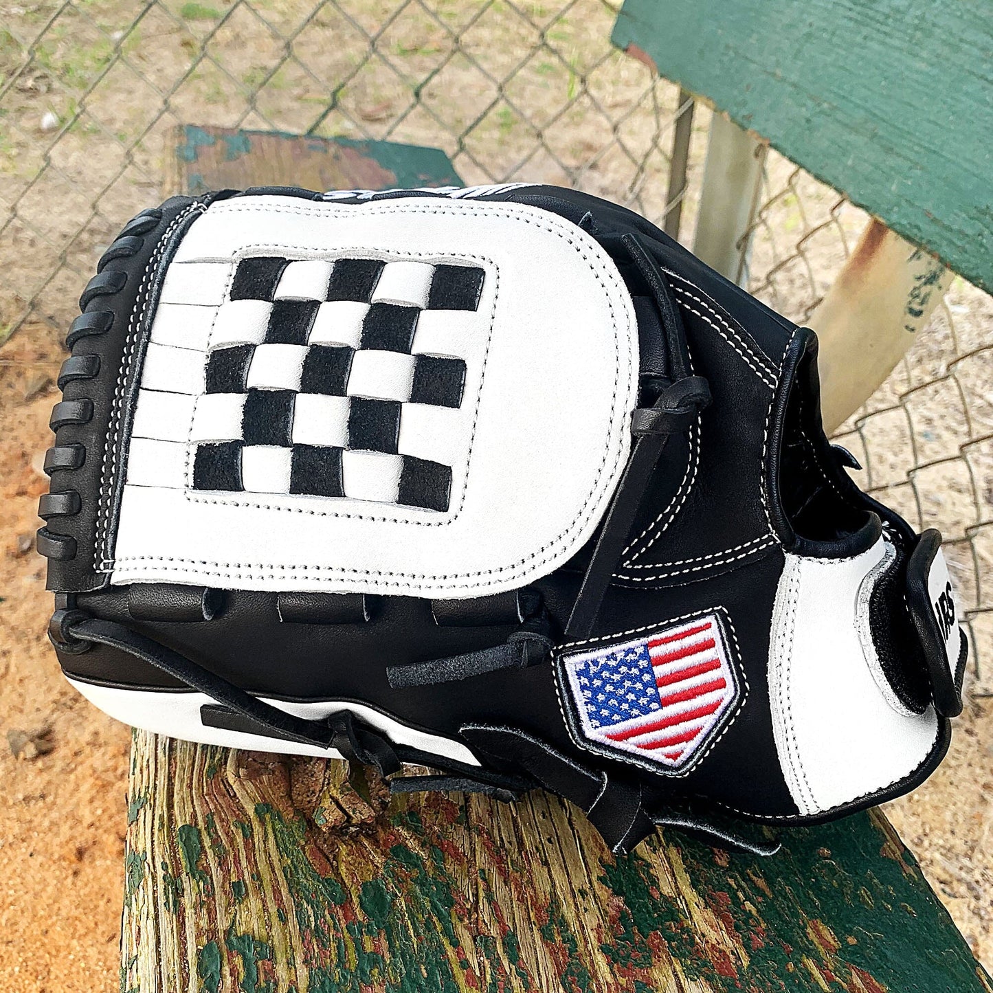 12" Basket Web - Black & White Checkerboard
