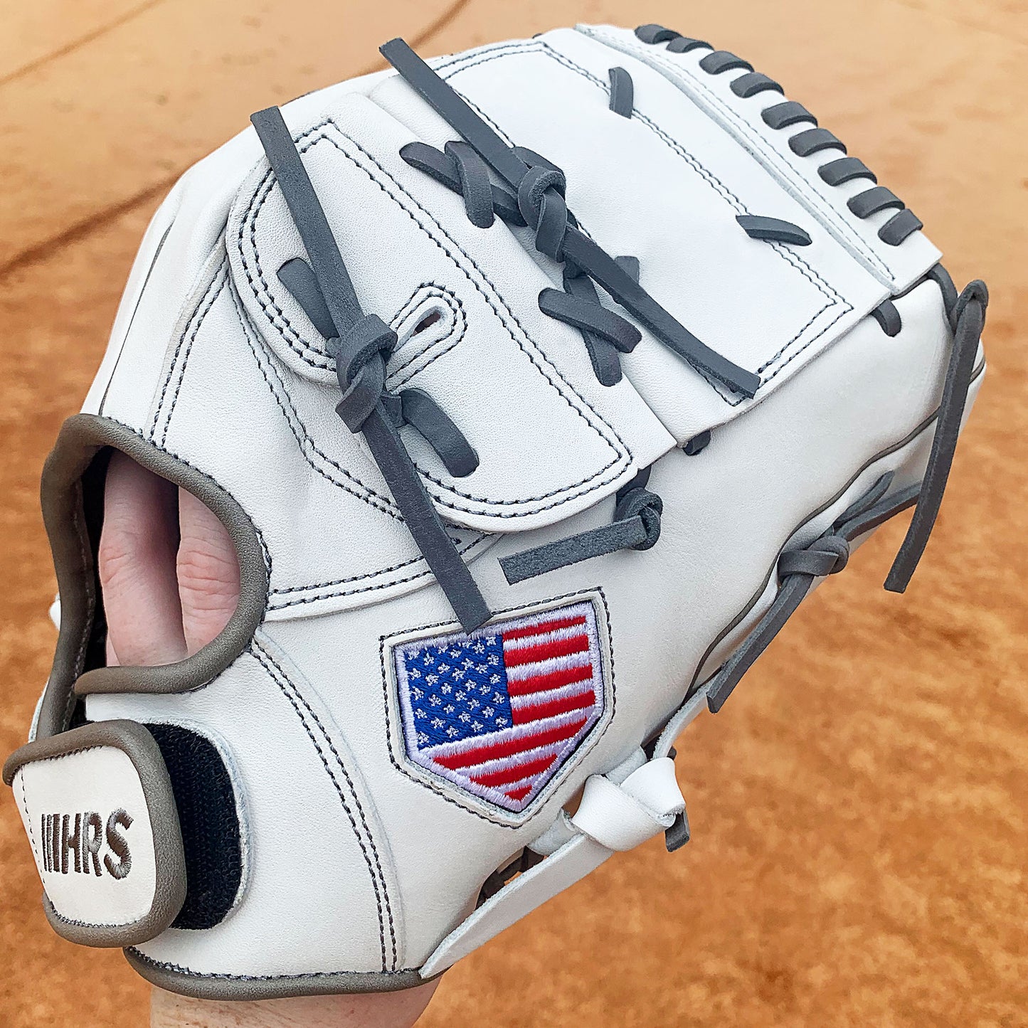 12" - White with Gray Laces - Two Piece Closed Web