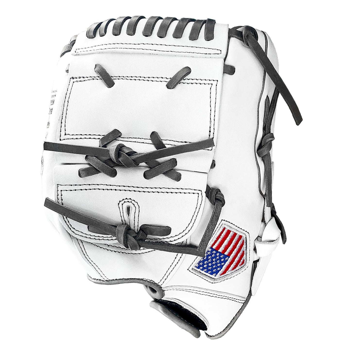 12" - White with Gray Laces - Two Piece Closed Web