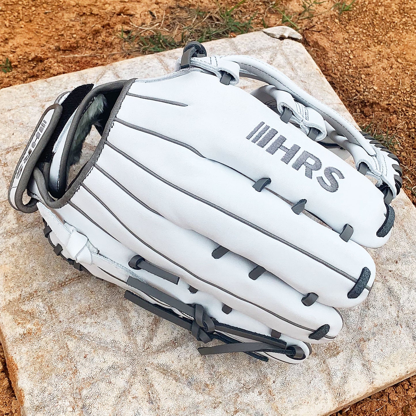 13"- White with Gray Laces - H Web