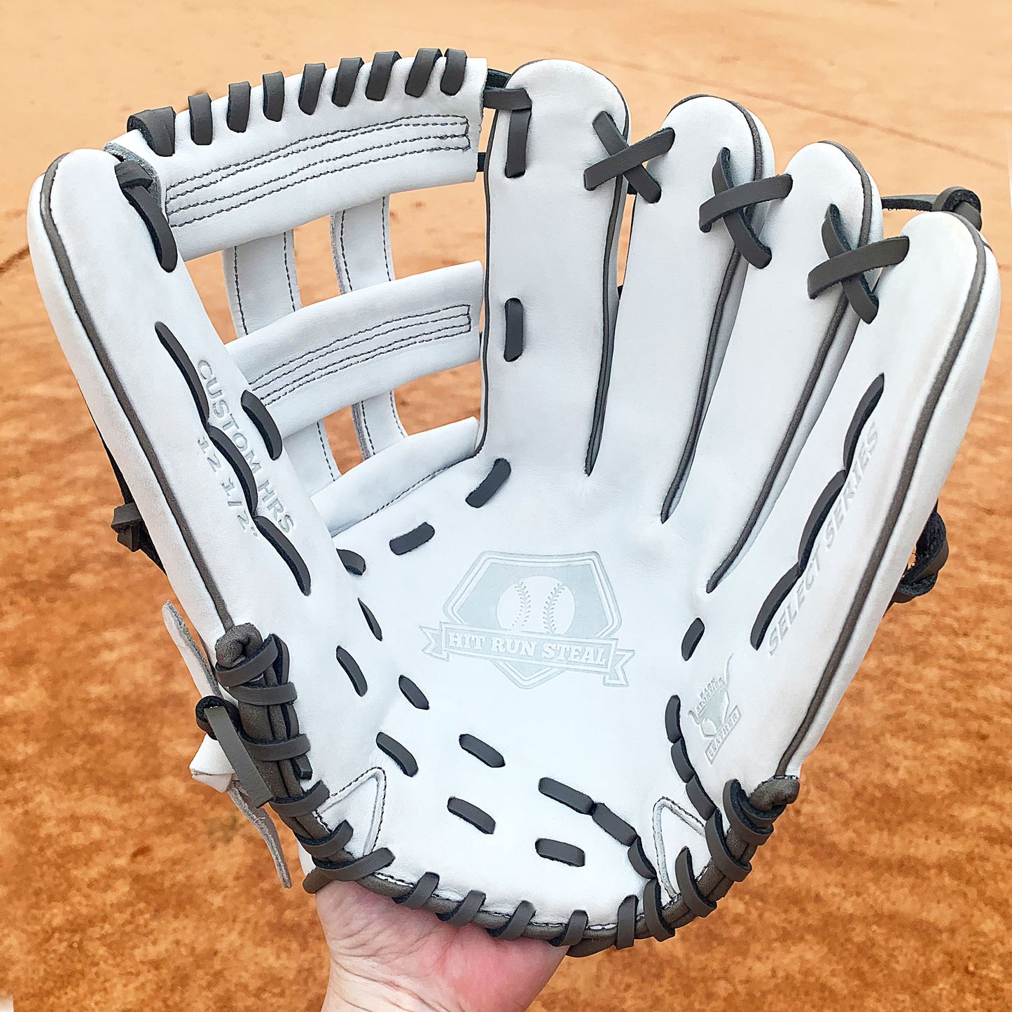 13"- White with Gray Laces - H Web