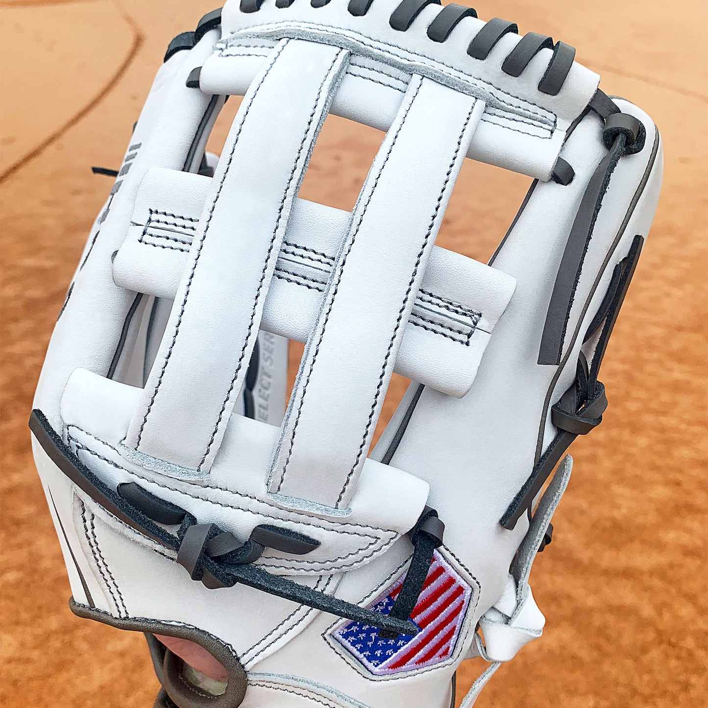 13"- White with Gray Laces - H Web