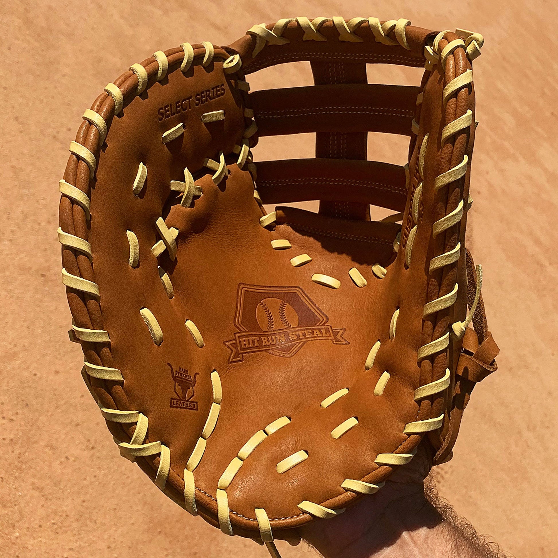 all leather first base mitt baseball 