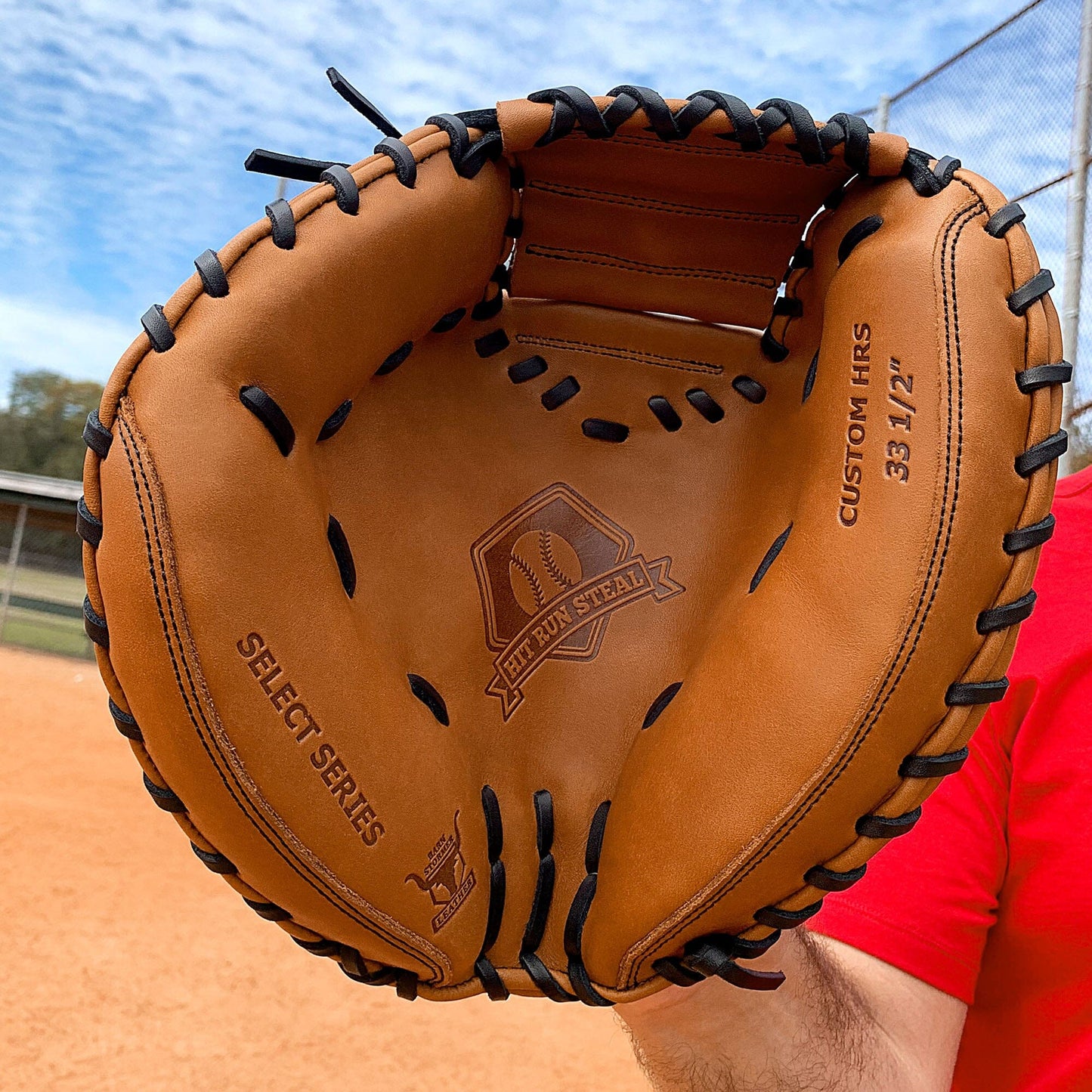 33.5" Baseball Catcher's Mitt - Tan With Black Accents