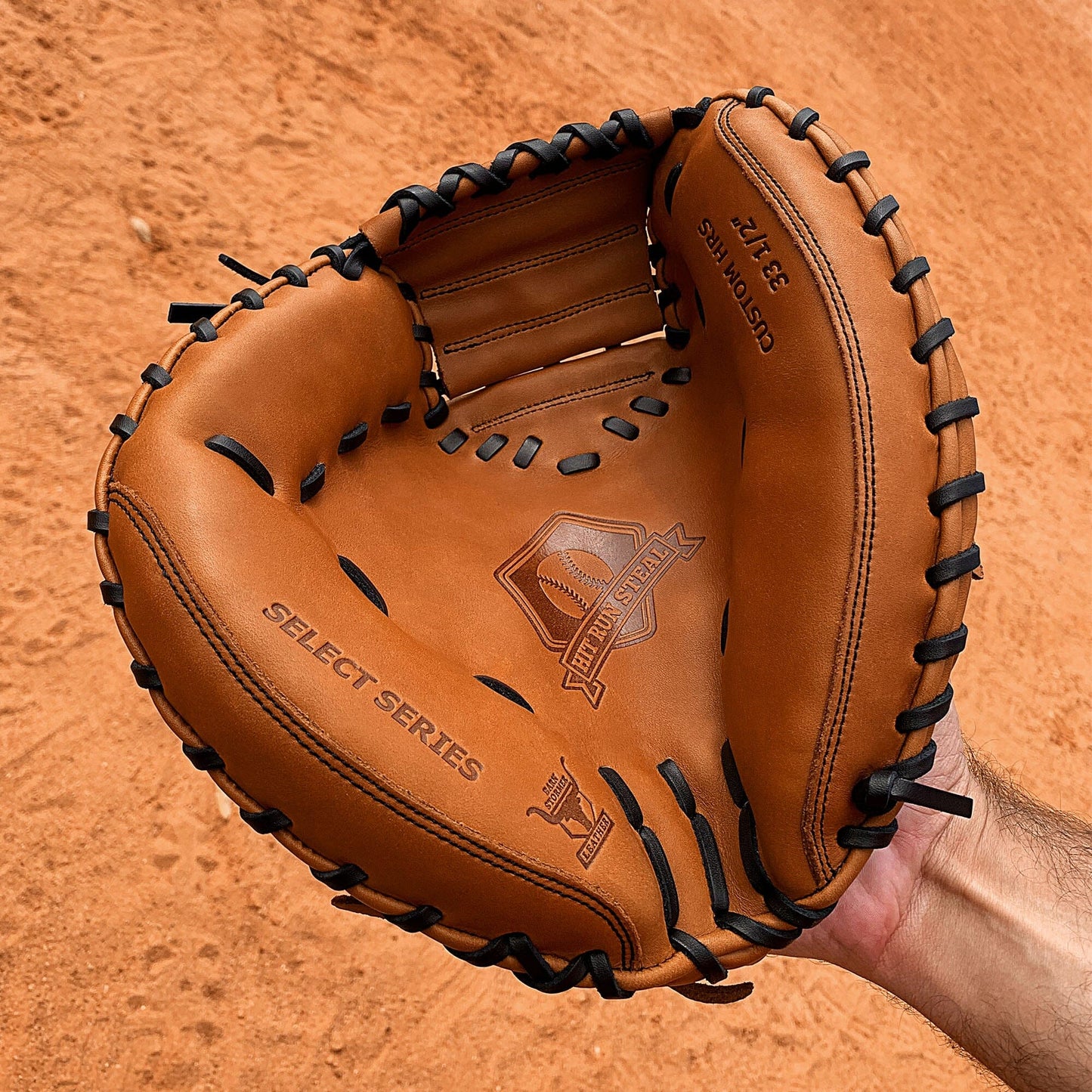 33.5" Baseball Catcher's Mitt - Tan With Black Accents