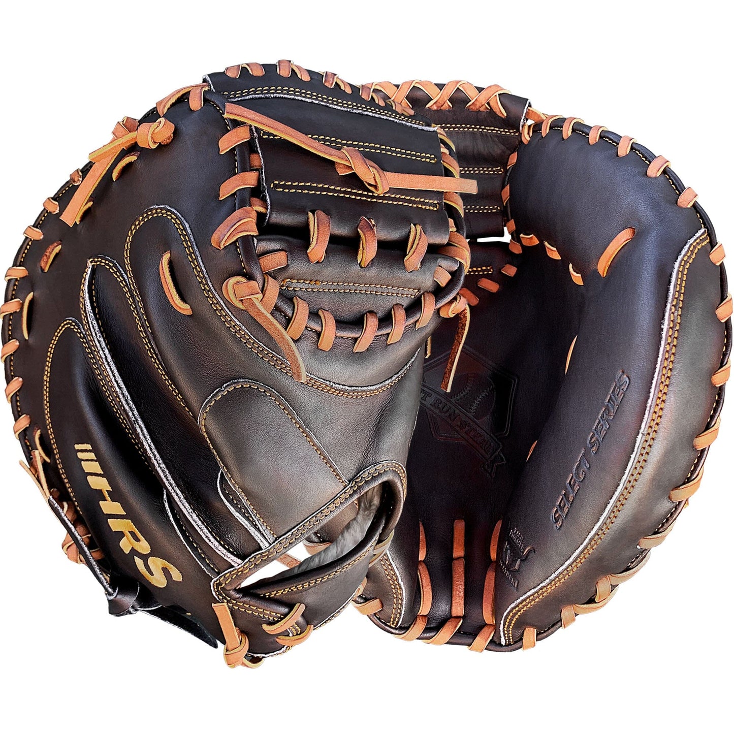 33.5" - Baseball Catcher's Mitt - Black with Tan Laces