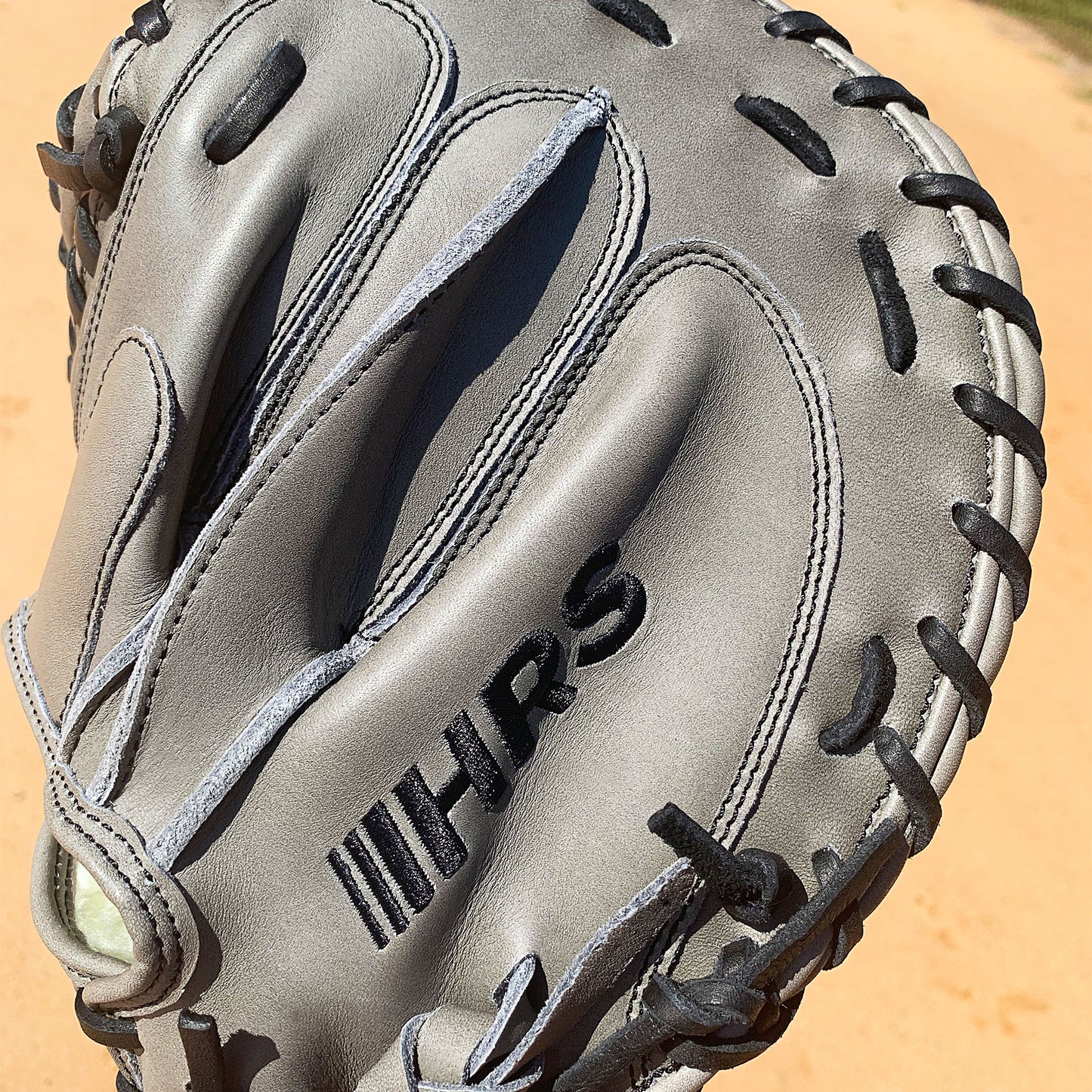 33.5" Baseball Catcher's Mitt - Gray with Black Web and Black Laces