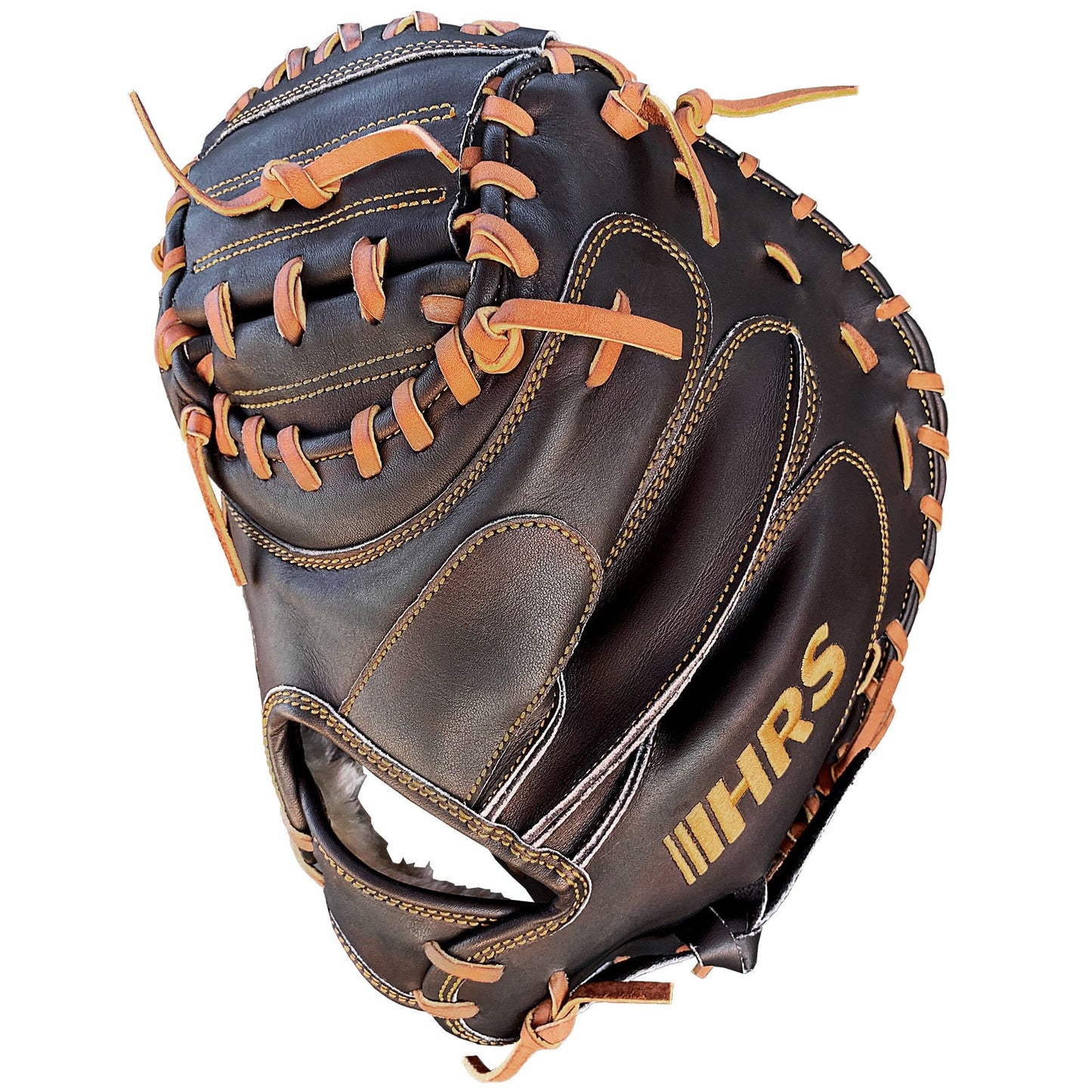 33.5" - Baseball Catcher's Mitt - Black with Tan Laces