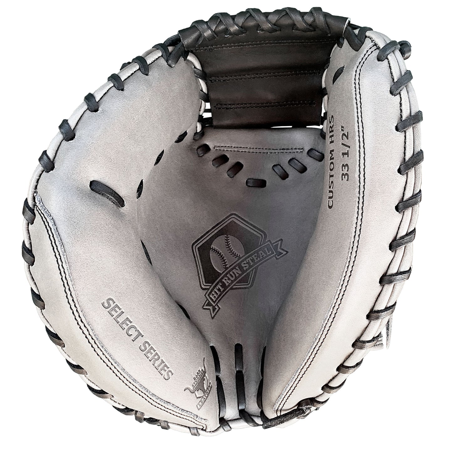 33.5" Baseball Catcher's Mitt - Gray with Black Web and Black Laces