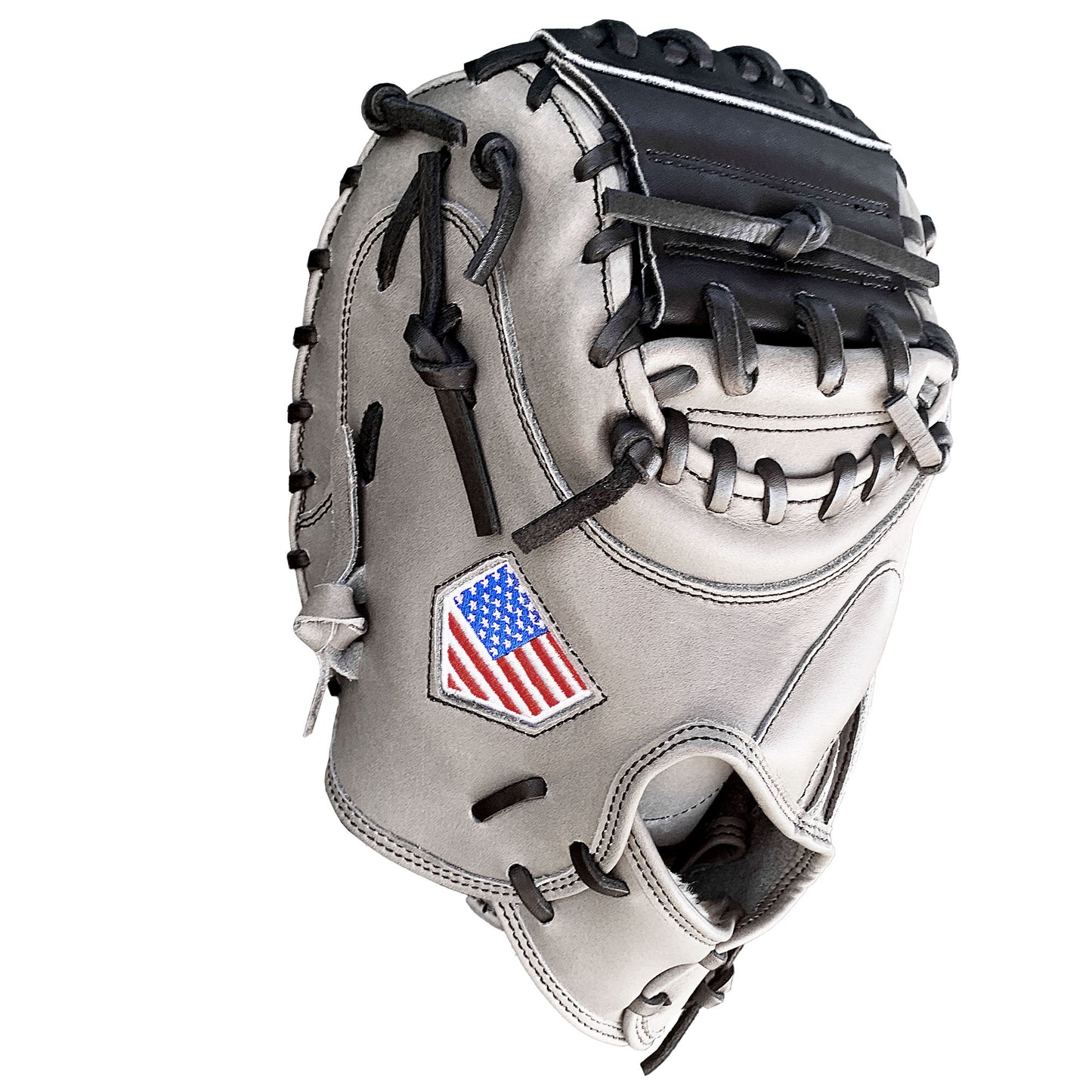 33.5" Baseball Catcher's Mitt - Gray with Black Web and Black Laces