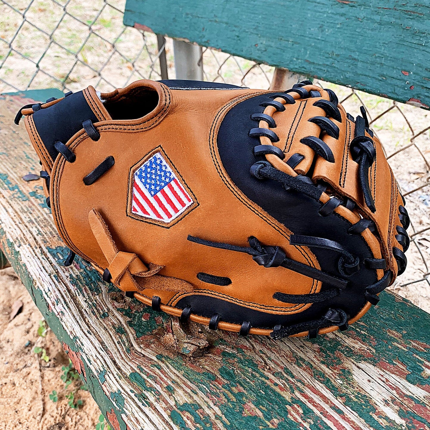 33.5" Baseball Catcher's Mitt - Tan With Black Accents