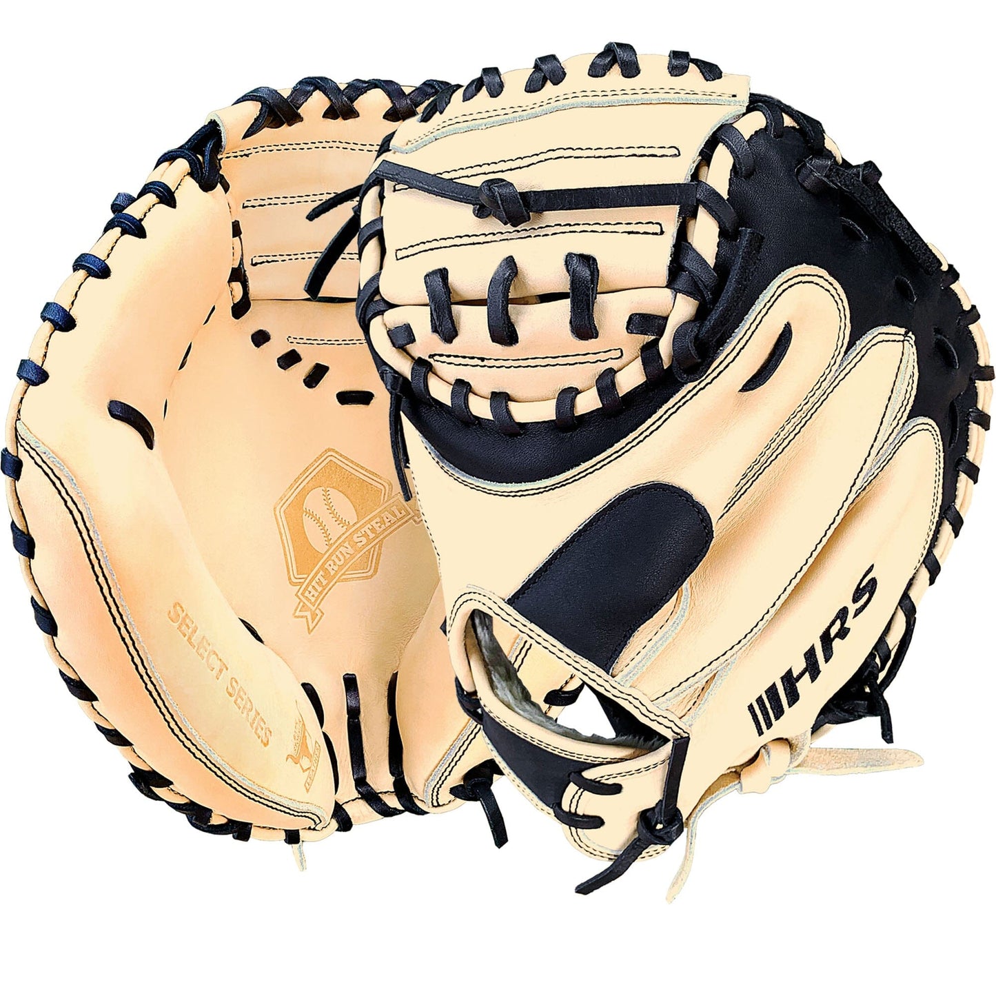34" - Baseball Catcher's Mitt - Cream and Black