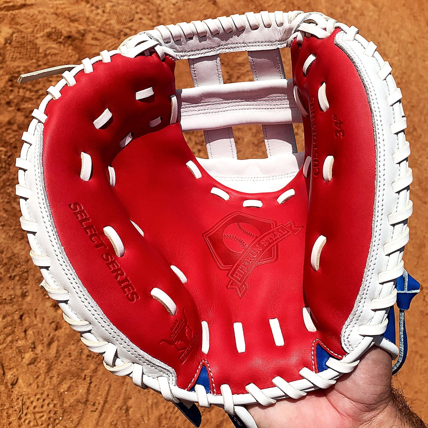 34" Softball Catcher's Mitt - Red / White / Blue