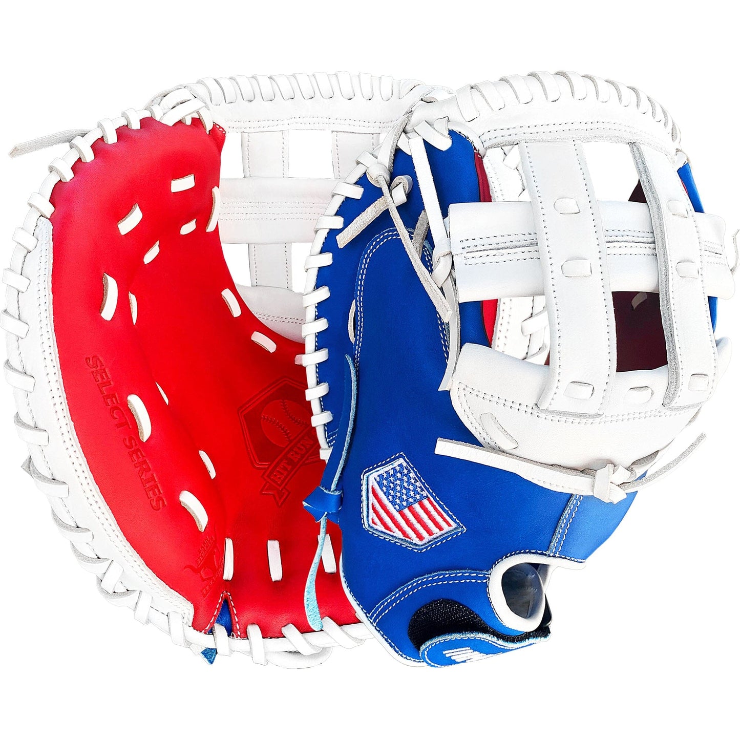 34" Softball Catcher's Mitt - Red / White / Blue
