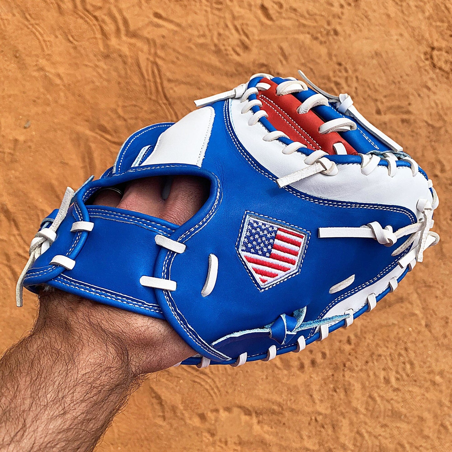 34" - Baseball Catcher's Mitt - Red, White, and Blue