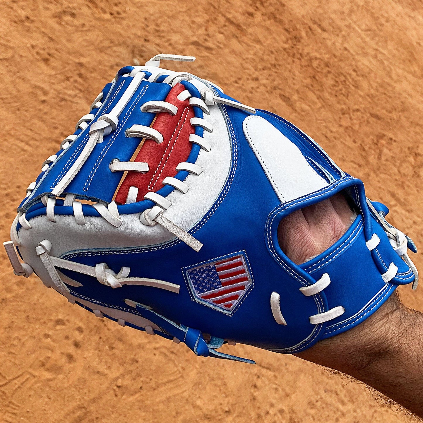 34" - Baseball Catcher's Mitt - Red, White, and Blue