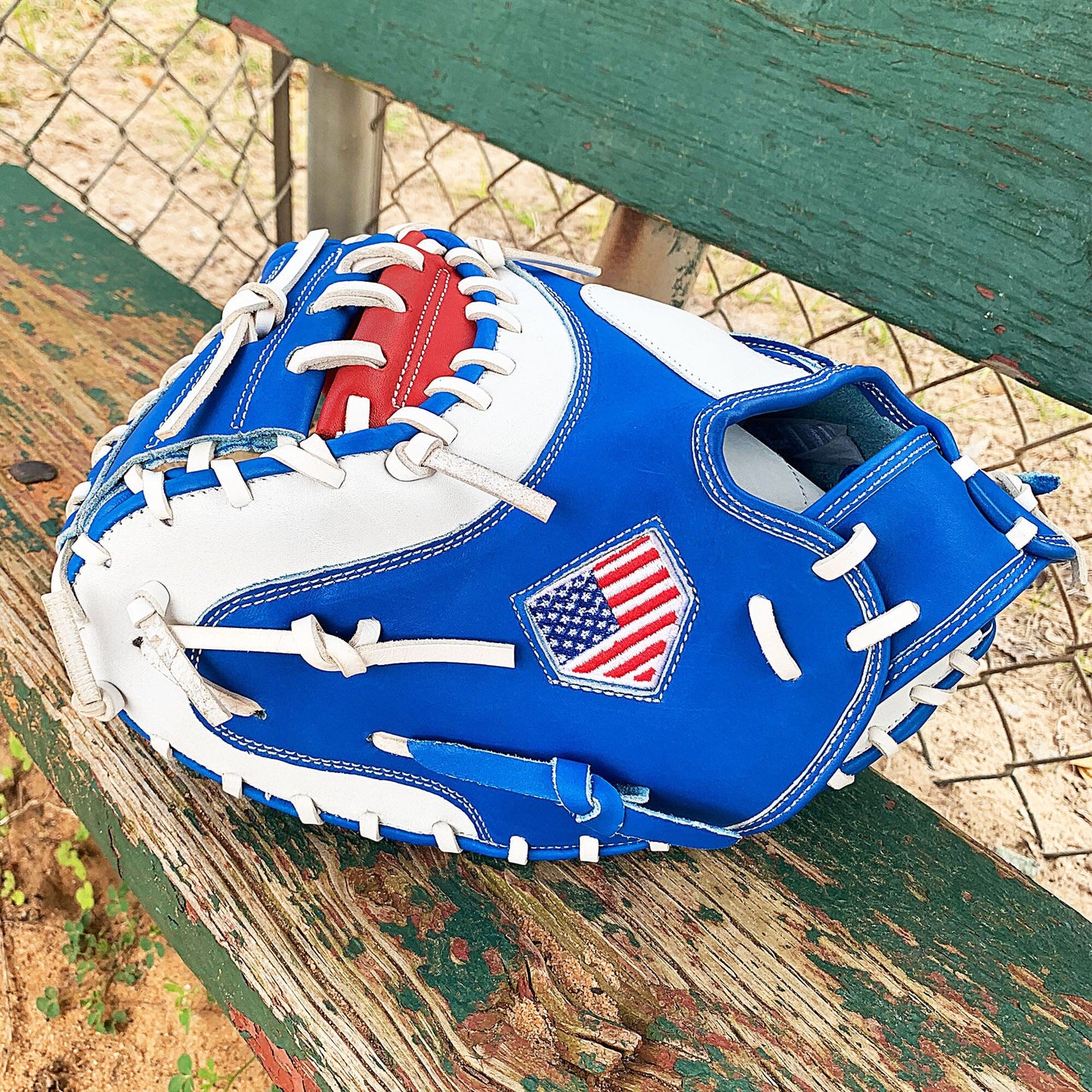 34" - Baseball Catcher's Mitt - Red, White, and Blue