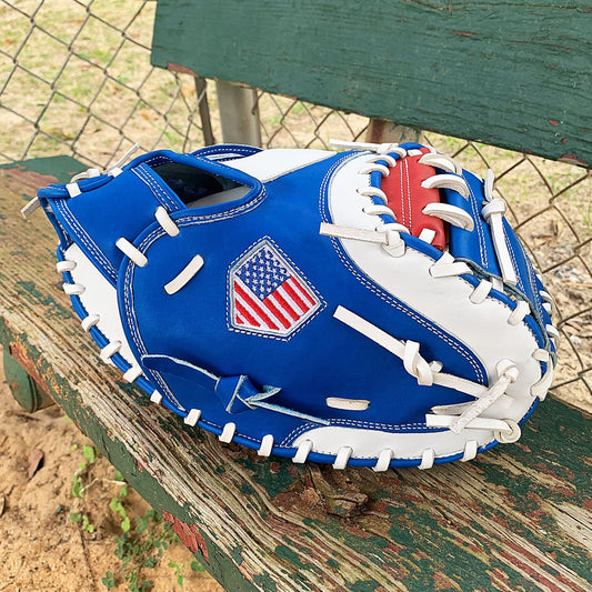 34" - Baseball Catcher's Mitt - Red, White, and Blue