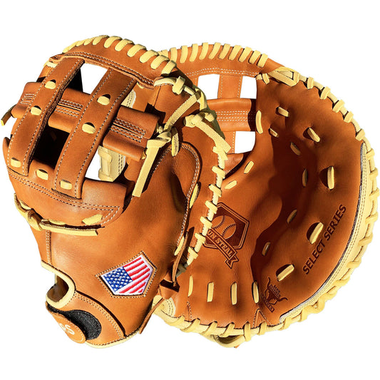 34" Softball Catcher's Mitt - Tan with Cream Laces