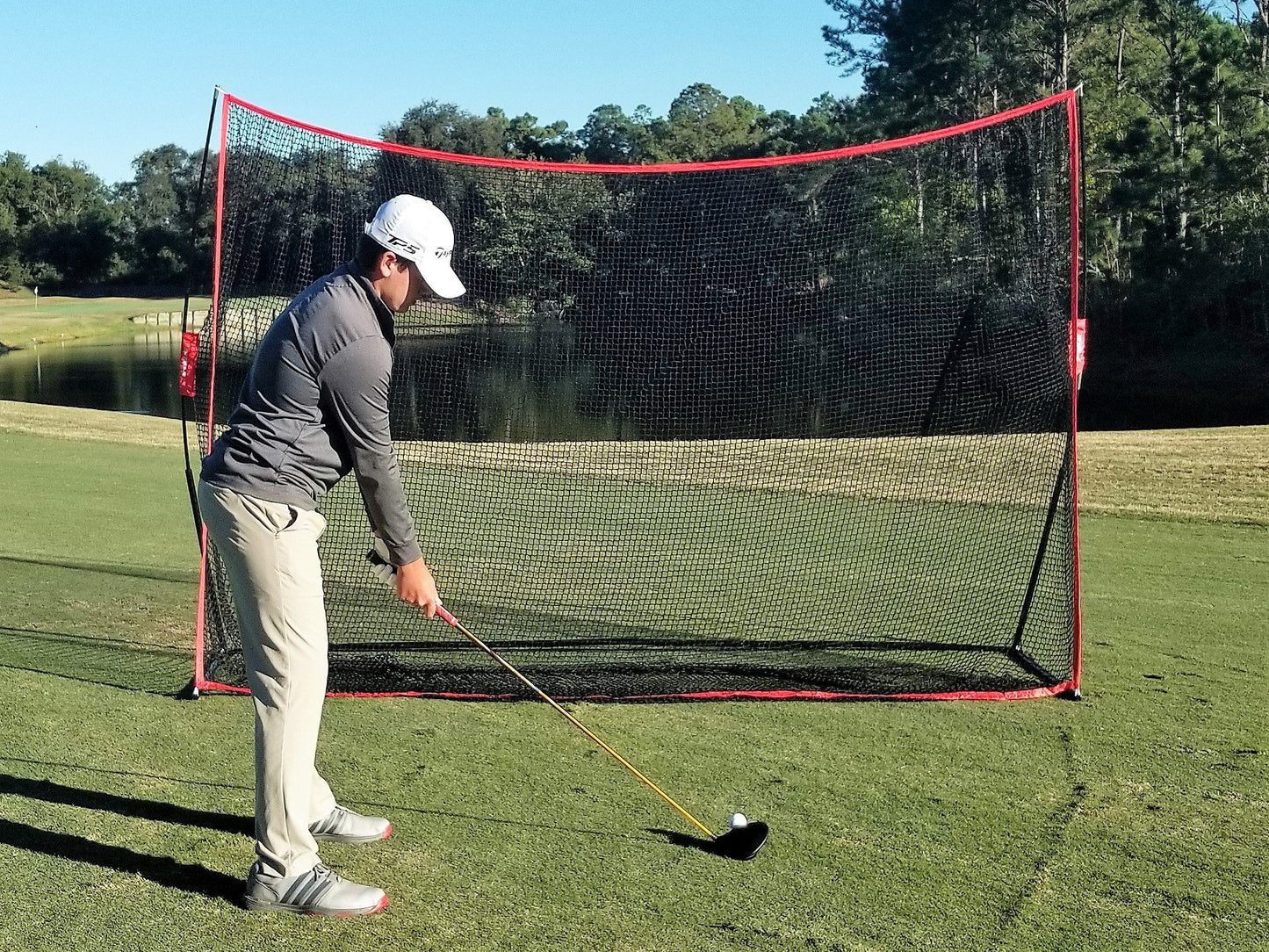 Heavy Duty 10x7 Golf Hitting Net - Perfect Golf Practice Net. Use Indoor, Outdoor, Garage, Backyard, Or In Any Open Field