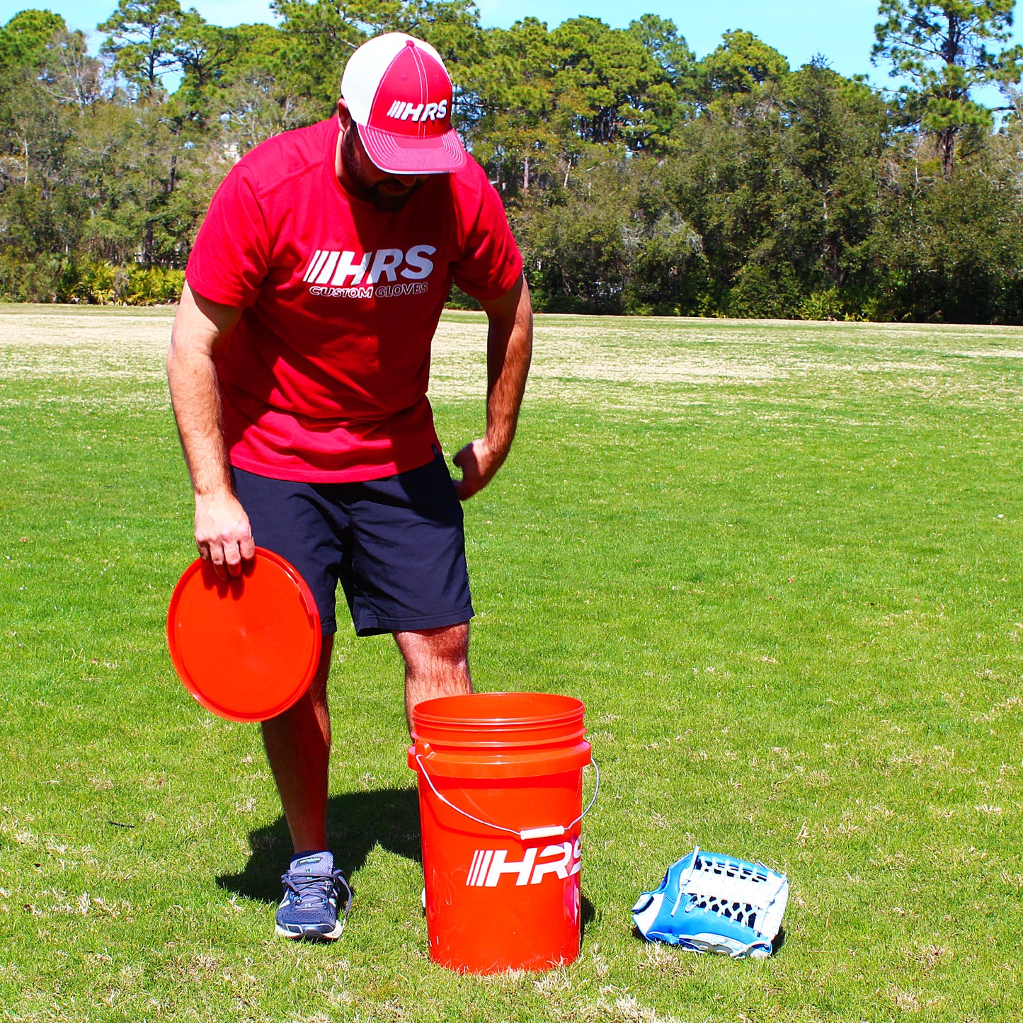 Bucket Of Game Softballs - Official 12 inch size and weight