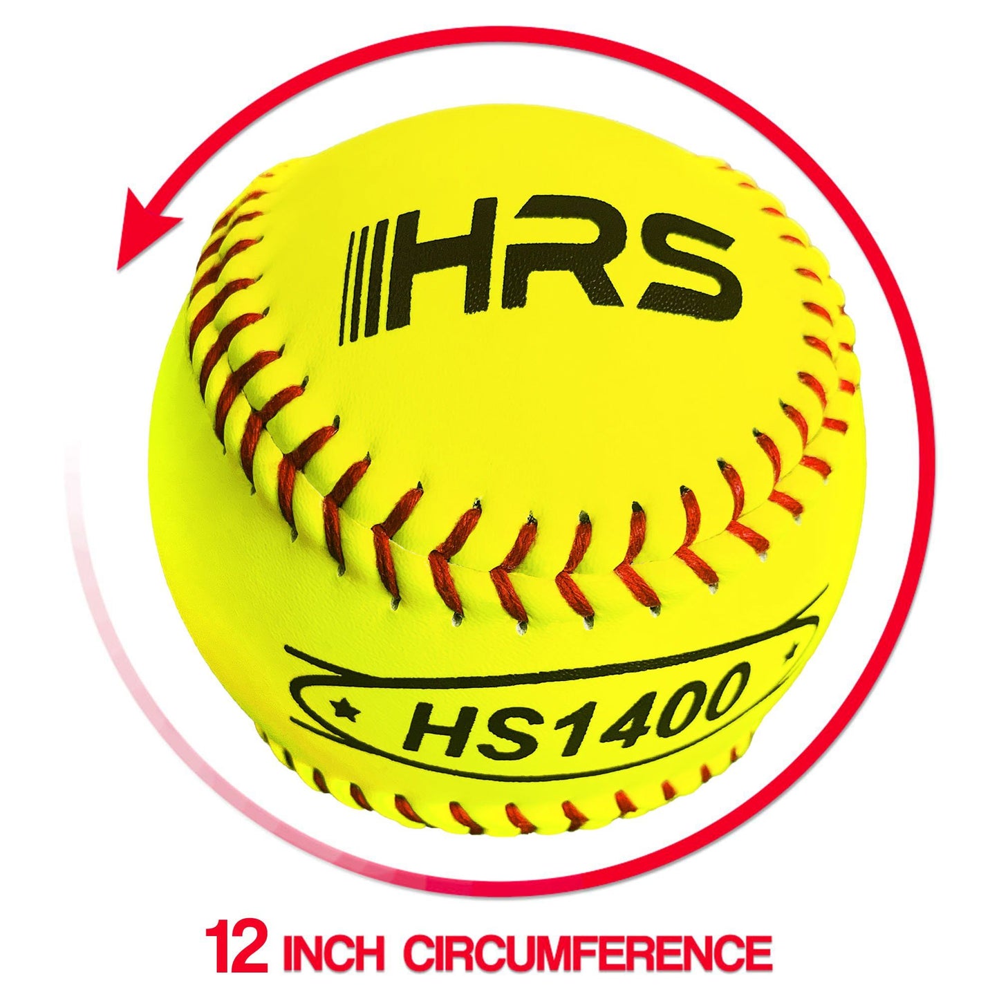 Hit Run Steal Fastpitch Game Softballs - Official 12 inch Size and Weight - .47/375