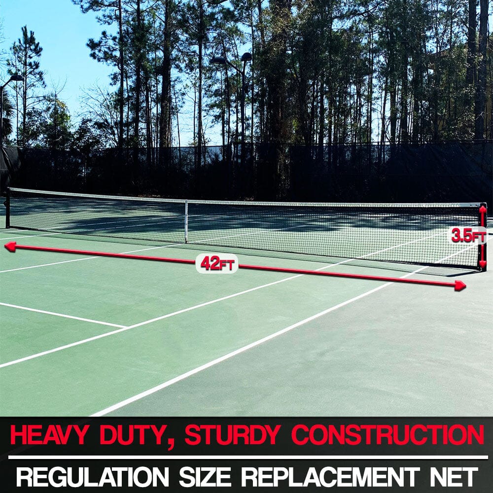 Replacement Tennis Net / Heavy Duty Regulation Professional Tennis Net / 42 Feet Long x 3.5 feet tall