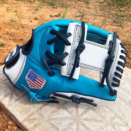 11.75" - Sea Blue, White, Navy Laces - I Web