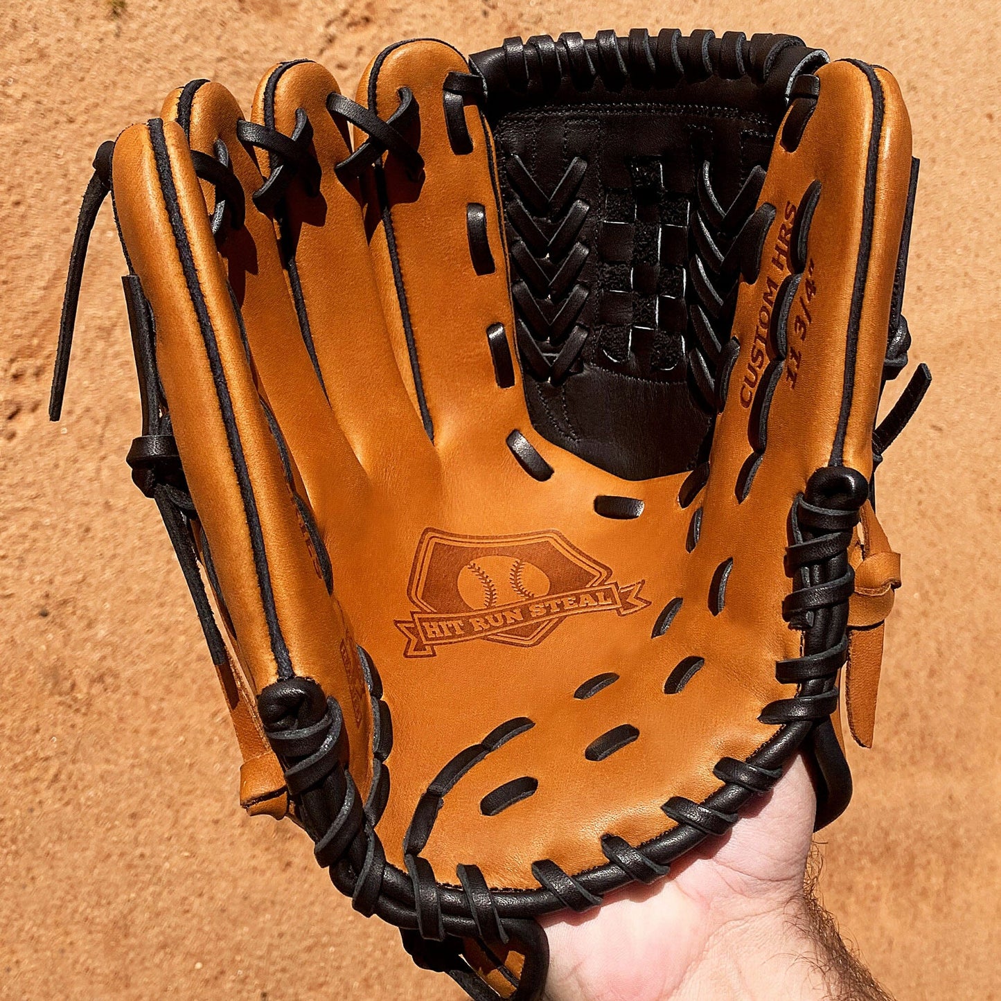 12" - Tan With Black Web - Grid & Net Web