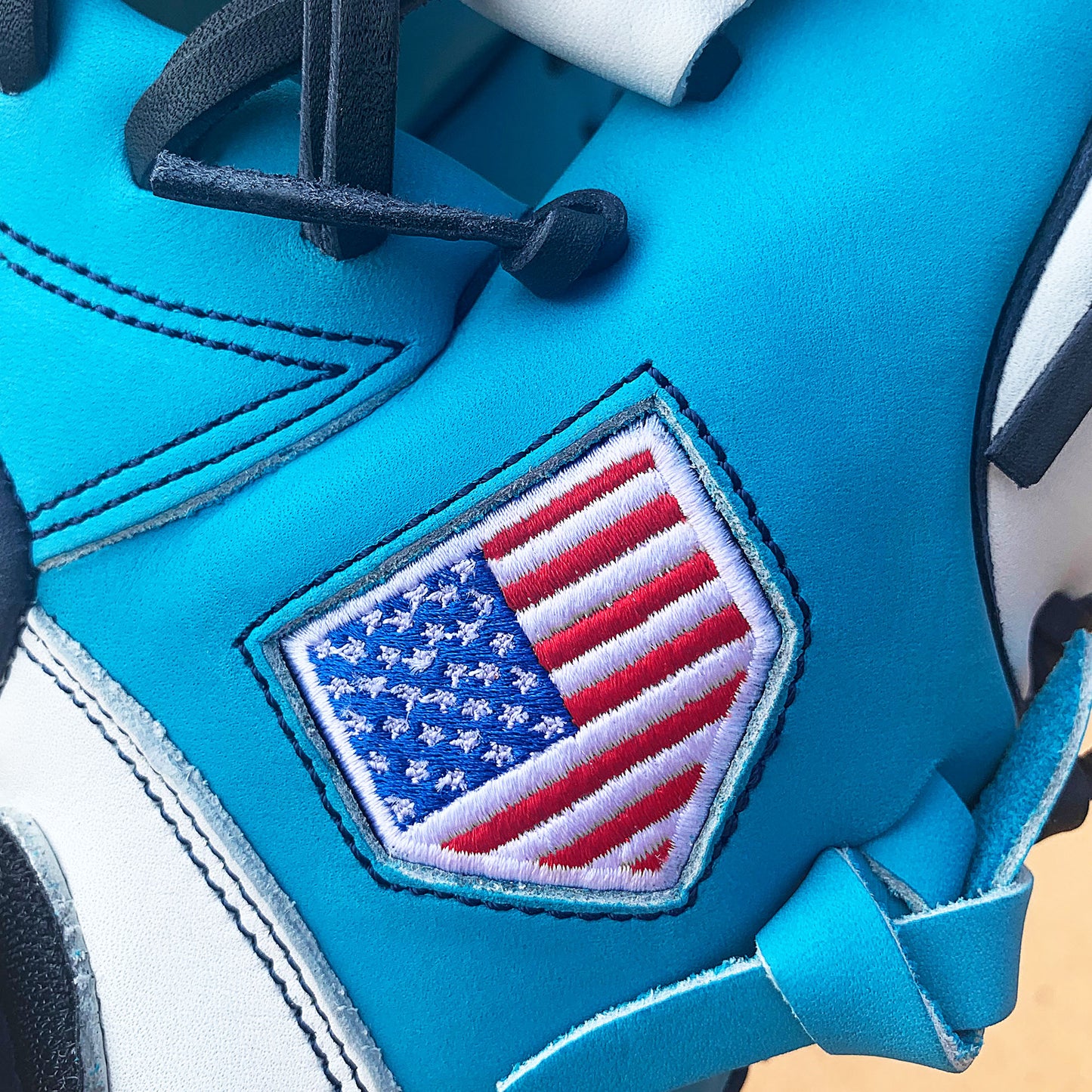 11.75" - Sea Blue, White, Navy Laces - I Web