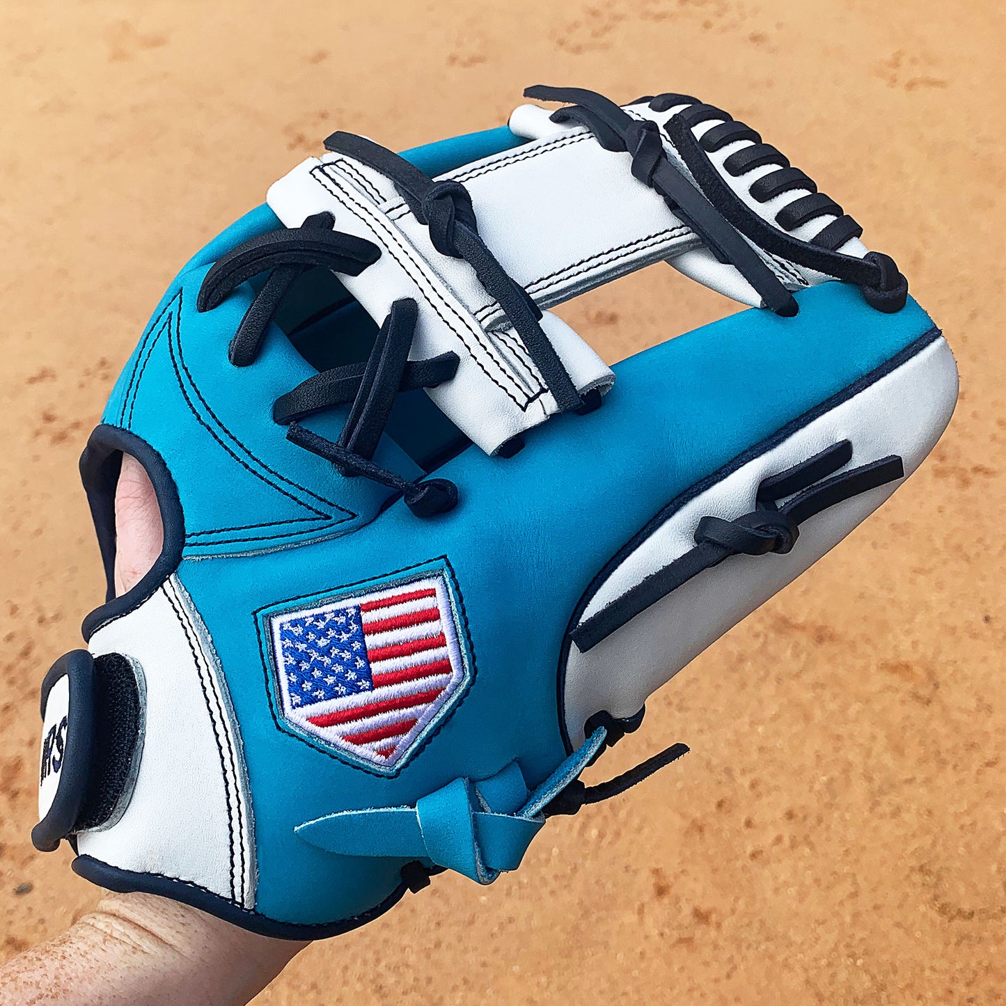 11.75" - Sea Blue, White, Navy Laces - I Web