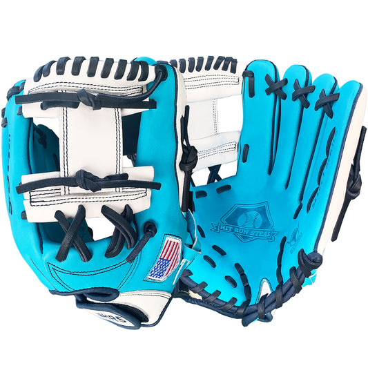 11.75" - Sea Blue, White, Navy Laces - I Web