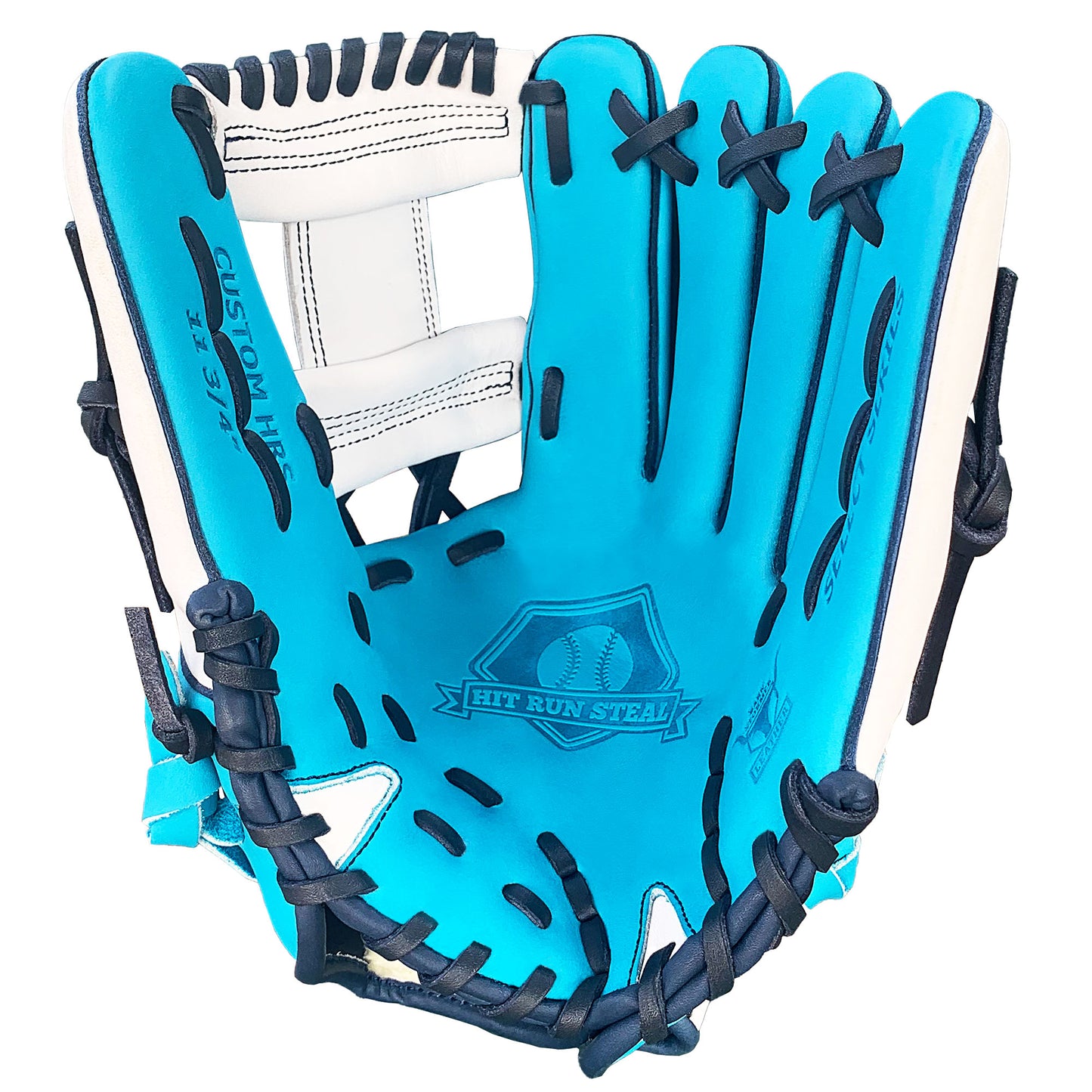 11.75" - Sea Blue, White, Navy Laces - I Web