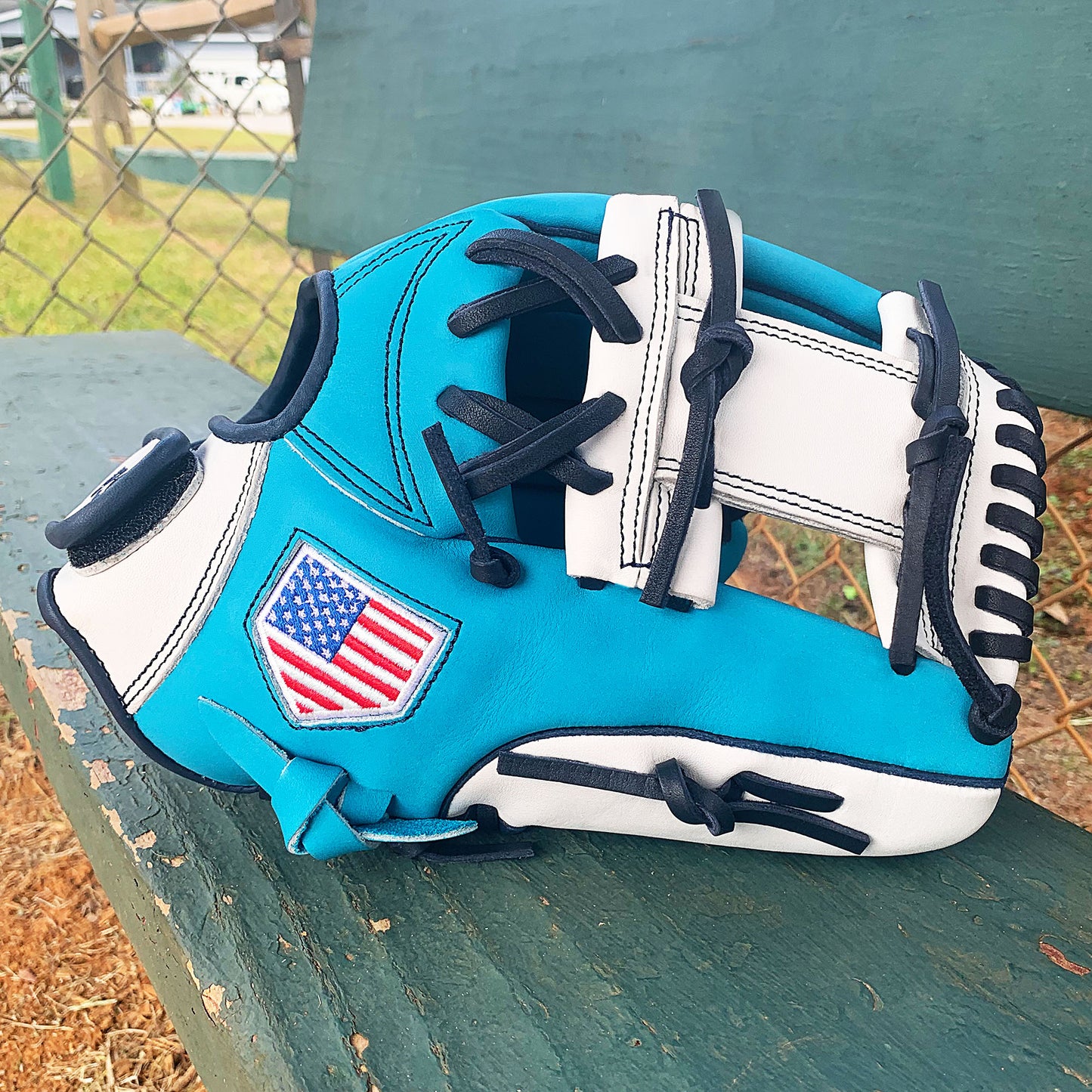 11.75" - Sea Blue, White, Navy Laces - I Web