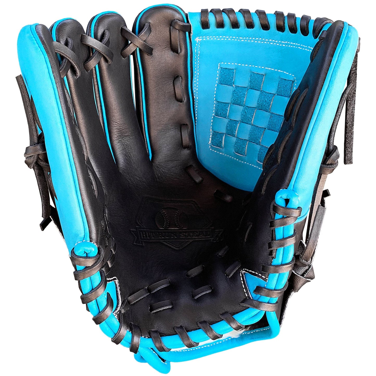 12" Basket Web - Utility Glove - Sea Blue and Black