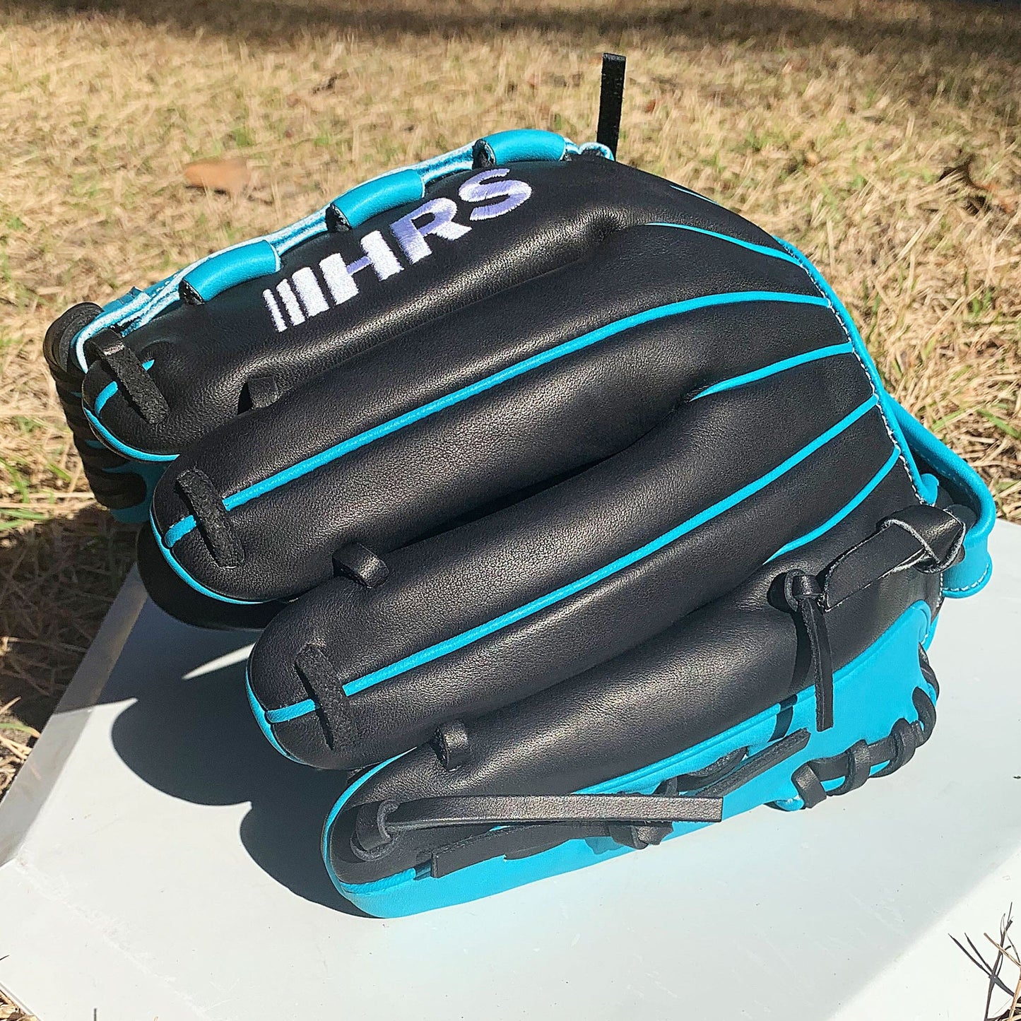 12" Basket Web - Utility Glove - Sea Blue and Black